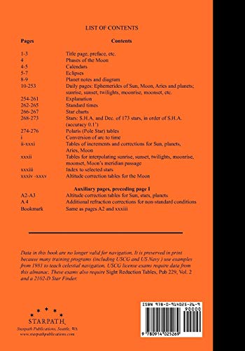 The Nautical Almanac for the Year 1981: For Training Purposes Only,Used