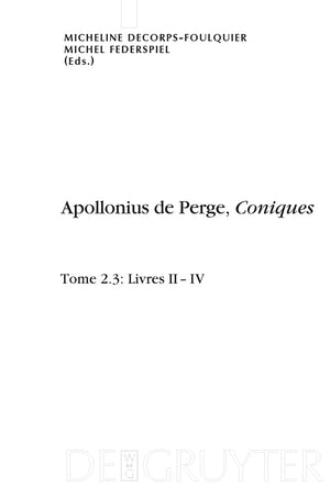 Livres IIIV. dition et traduction du texte grec (Scientia GraecoArabica, 1/2.3) (French Edition),Used