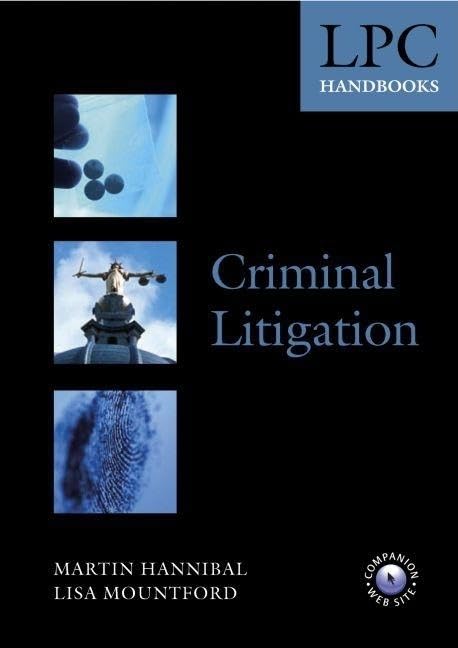 Criminal Litigation Handbook (Blackstone Legal Practice Companion),Used