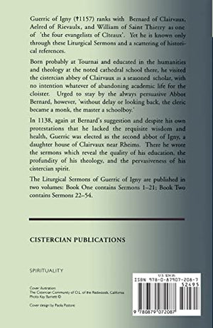 Liturgical Sermons Volume 1 (Volume 8) (Cistercian Fathers Series),Used