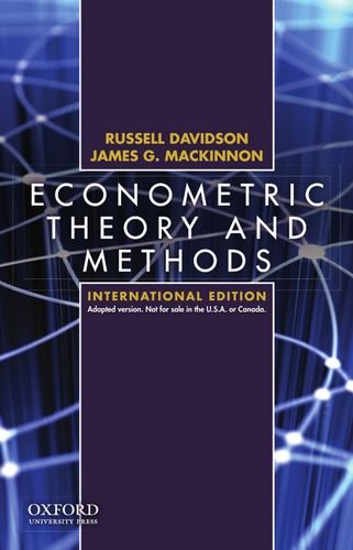 Econometric Theory and Methods: International Edition,Used