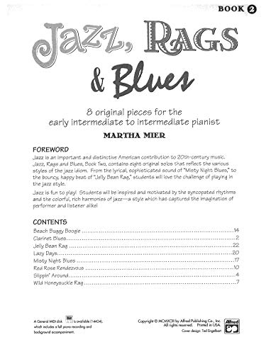 Jazz, Rags & Blues, Book 2 (Alfred's Basic Piano Library),New