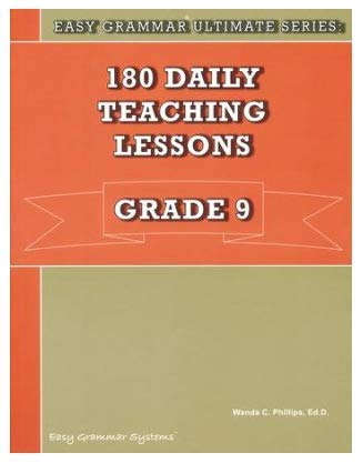 Easy Grammar 180 Daily Teaching Lessons Grade 9 Setstudent And Teacher (Easy Grammar Ultimate Series),New