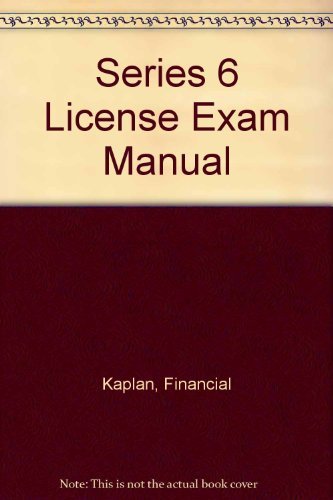 Series 6 License Exam Manual,Used
