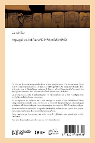 Cendrillon (Litterature) (French Edition),Used