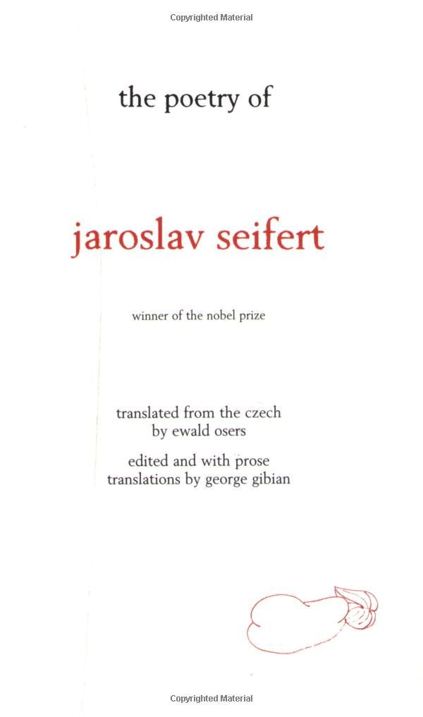 The Poetry of Jaroslav Seifert,Used