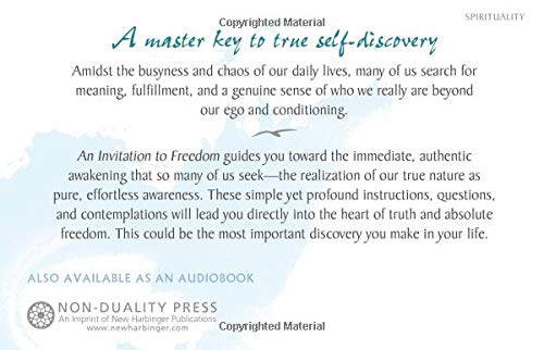 An Invitation to Freedom: Immediate Awakening for Everyone,Used