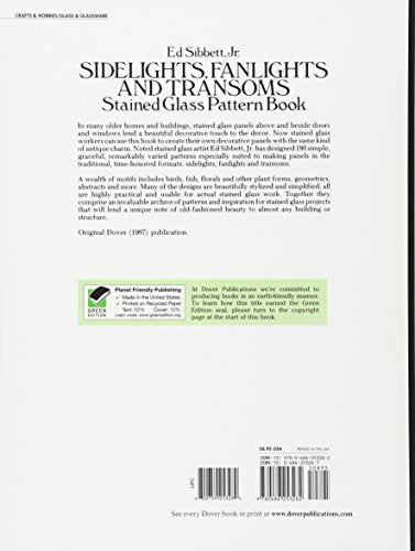 Sidelights, Fanlights and Transoms Stained Glass Pattern Book (Dover Crafts: Stained Glass),Used