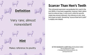 In Two Shakes Of A Lamb'S Tail: A Quiz Deck Of Curious Sayings Knowledge Cards Deck