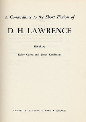 A Concordance to the Short Fiction of D. H. Lawrence,Used