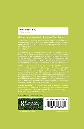 Distinction (Routledge Classics),Used