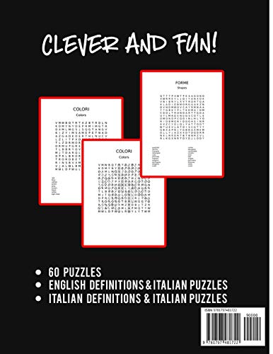 The One and Only Italian Word Search Large Print Book: 1000 + Everyday Italian Words. A fantastic way to learn and practice Ital,Used