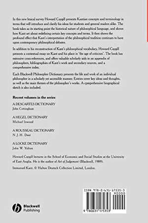 A Kant Dictionary,Used