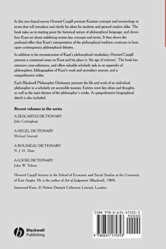 A Kant Dictionary,Used