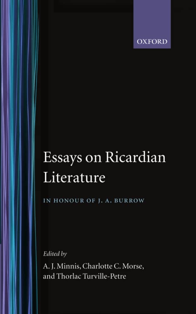 Essays on Ricardian Literature: In Honour of J. A. Burrow,Used