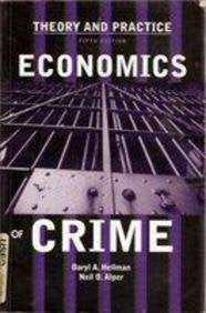 Economics Of Crime: Theory And Practice,Used