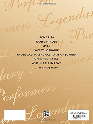 Nat King' Cole  Unforgettable': Piano/Vocal/Chords (Legendary Performers Series),Used