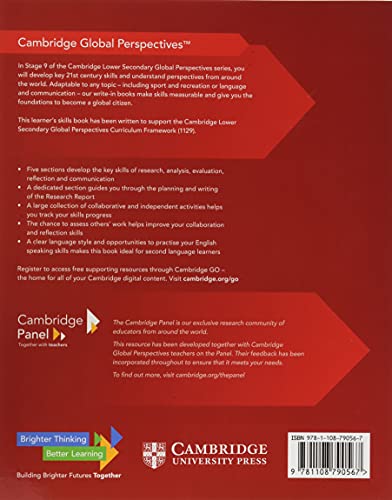 Cambridge Lower Secondary Global Perspectives Stage 9 Learner's Skills Book,Used