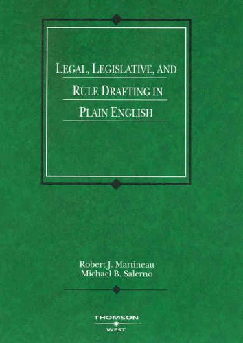 Legal, Legislative And Rule Drafting In Plain English (Coursebook)-new
