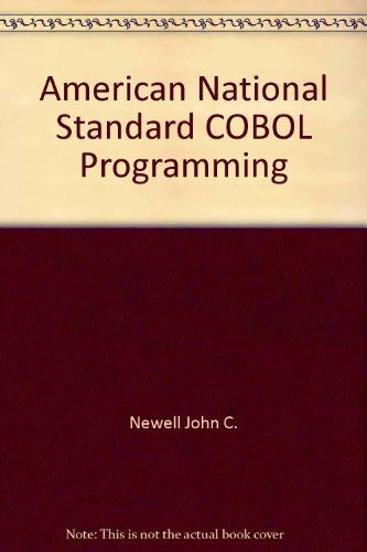 American National Standard COBOL Programming,Used