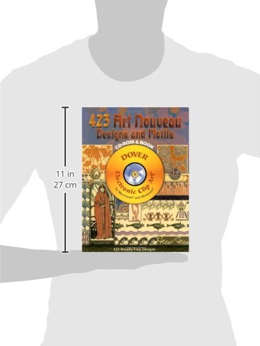 423 Art Nouveau Designs and Motifs (Dover Electronic Clip Art) (CDROM and Book),Used