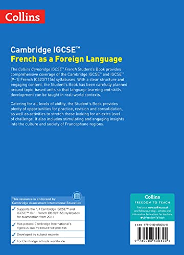 Cambridge IGCSE French as a Foreign Language Student's Book (Cambridge Assessment International Educa),Used