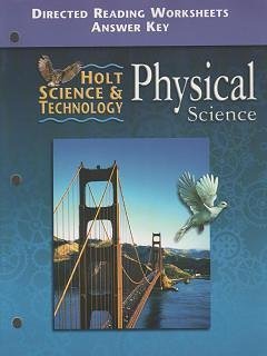 Holt Science And Technology 2001 : Physics: Directed Reading Worksheets With Answer Key,Used
