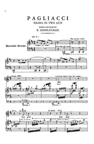 I Pagliacci: Italian, English Language Edition, Comb Bound Chorus Parts (Kalmus Edition) (Italian Edition),Used