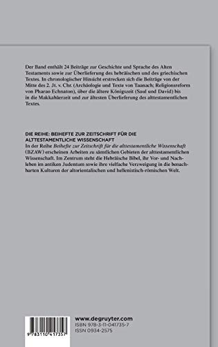 Geschichte, Sprache und Text: Studien zum Alten Testament und seiner Umwelt (Beihefte zur Zeitschrift fr die alttestamentliche W,Used