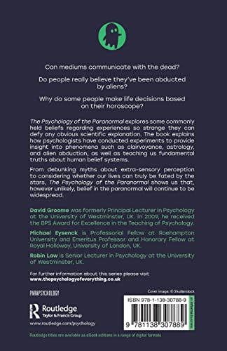 The Psychology of the Paranormal (The Psychology of Everything),Used