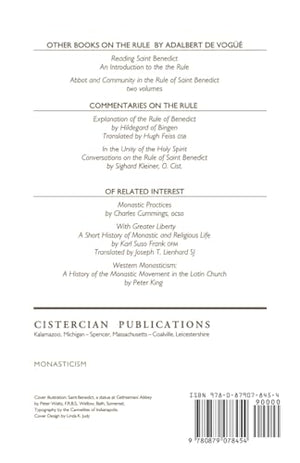 The Rule of Saint Benedict: A Doctrinal and Spiritual Commentary (Cistercian Studies Series) (Volume 54),Used