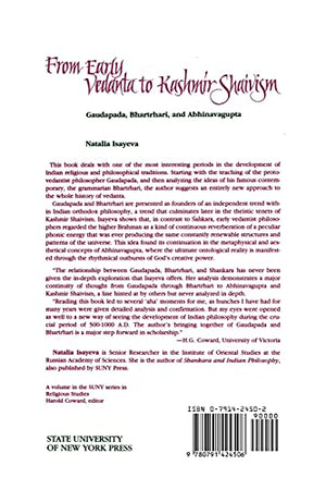 From Early Vedanta to Kashmir Shaivism: Gaudapada, Bhartrhari, and Abhinavagupta (Suny Series, Religious Studies) (Suny Series i,Used