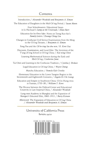Education And Society In Late Imperial China, 16001900 (Volume 19) (Studies On China)-new