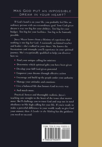 A Leader In The Making: Essentials To Being A Leader After God'S Own Heart,New