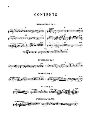 Various Piano Works, Including Complete Bagatelles (Kalmus Edition),Used