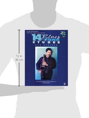 14 Blues & Funk Etudes: Bflat Instrument (Tenor Sax, Soprano Sax, Clarinet), Book & 2 Cds,Used