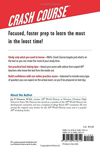 Ap World History: Modern Crash Course, Book + Online: Get A Higher Score In Less Time (Advanced Placement (Ap) Crash Course,New