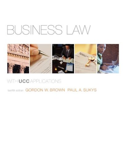 Business Law With Ucc Applications Student Edition,New