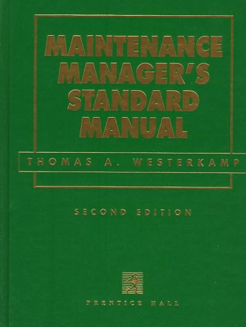 Maintenance Manager's Standard Manual,Used