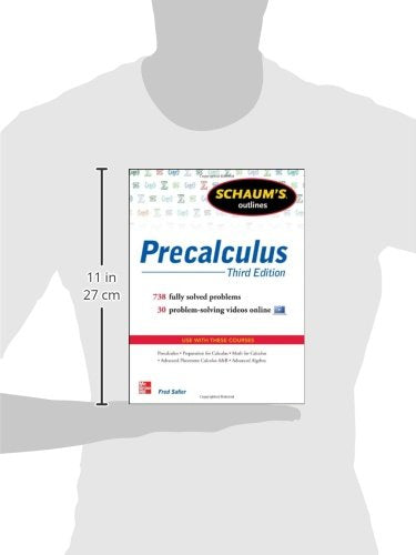 Schaum'S Outline Of Precalculus, 3Rd Edition: 738 Solved Problems + 30 Videos (Schaum'S Outlines),Used