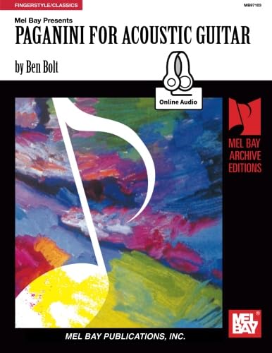 Paganini for Acoustic Guitar (Mel Bay Archive Editions),Used