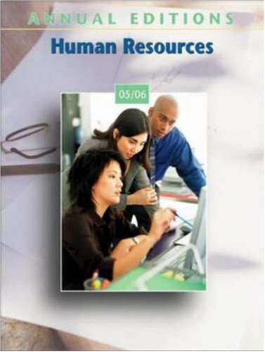 Annual Editions: Human Resources 05/06,Used