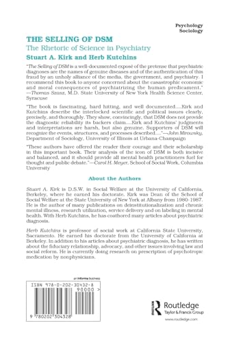 The Selling of DSM: The Rhetoric of Science in Psychiatry,Used