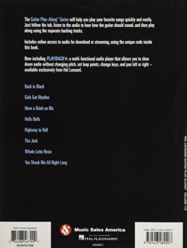 Ac/Dc Classics: Guitar Playalong Volume 119 (Guitar Playalong, 119)