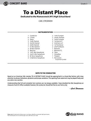 To a Distant Place (Belwin Concert Band),Used