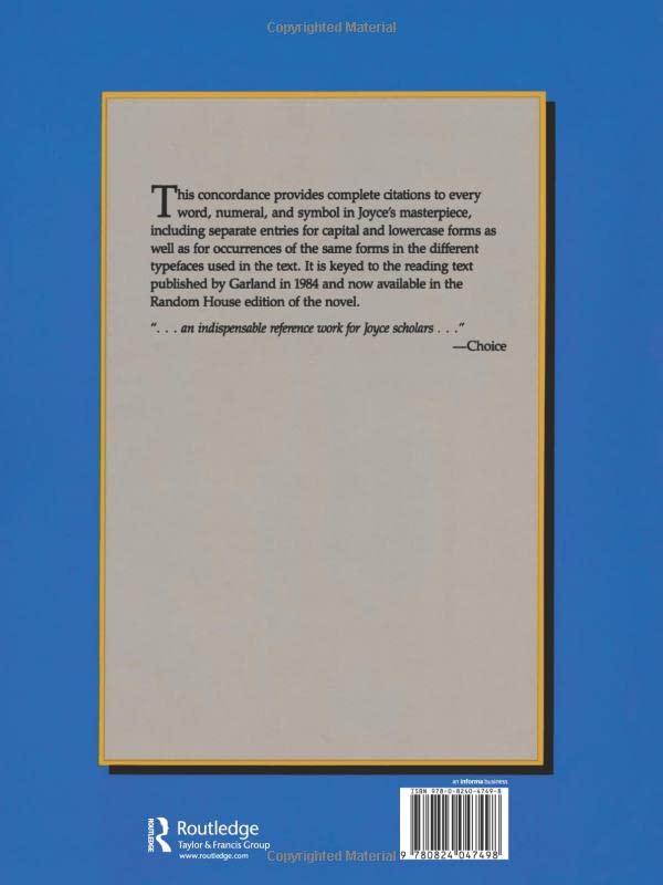 A Handlist to James Joyce's Ulysses (Garland Reference Library of the Humanities, 582),Used
