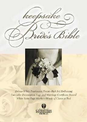 HCSB Keepsake Bride's Bible, White LeatherTouch with Gold Gilding,Used