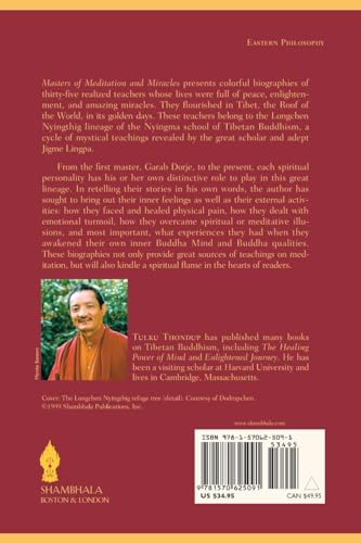 Masters of Meditation and Miracles: Lives of the Great Buddhist Masters of India and Tibet (Buddhayana Series),Used