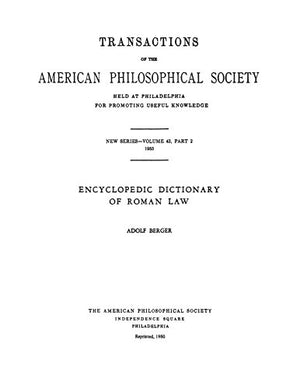 Encyclopedic Dictionary of Roman Law,Used