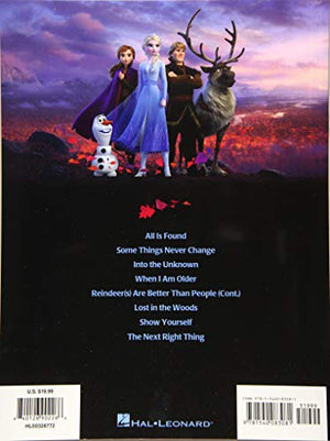 Frozen 2 Songbook  Piano, Vocal, Guitar Sheet Music  Includes 'Into the Unknown' and Other Disney Songs  Hal Leonard Official Mu,New